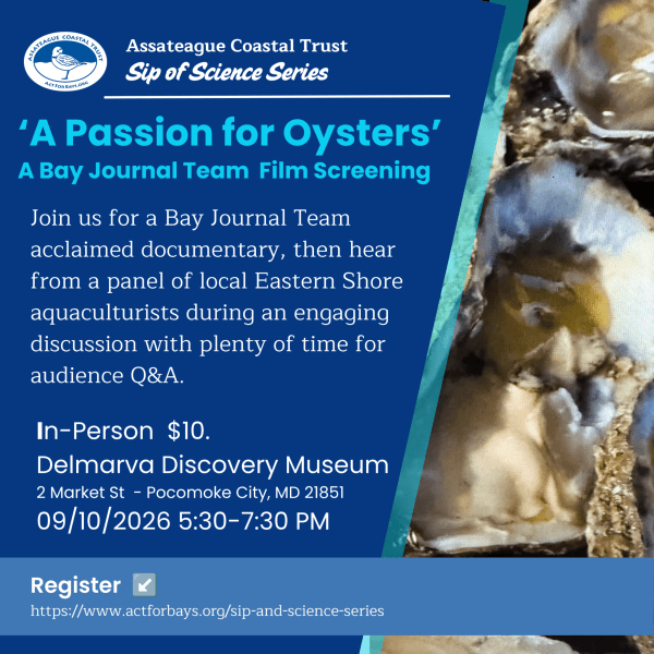 Sip of Science 'A Passion for Oysters'