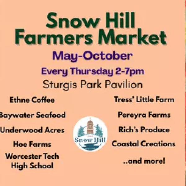 Farmer's Market Sturgis Park Pavillion, Snow Hill, Maryland